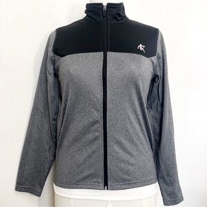 And1 Women's Black and Gray Fill Zip Fleece Color Blocked Jacket Youth XL